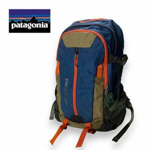 大容量 Patagonia パタゴニア レフュジオ 28L バックパック リュック ブルー×オレンジ×ベージュ 登山 アウトドア 