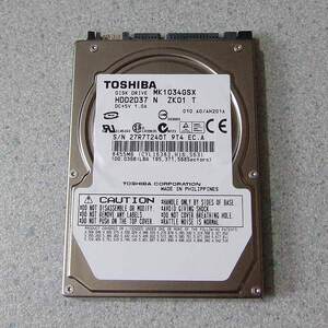 内蔵SATA 2.5インチ HDD 東芝 MK1034GSX 100GB