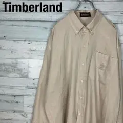 ティンバーランド ストライプ ワンポイント刺繍ロゴ ロングスリーブ BDシャツ