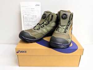 102Z813★【未使用品】asics/アシックス 安全靴 WINJOB CP604 G-TX BOA 1273A084-300 グリーン/イエロー プロスニーカー 【27.0cm】 ②