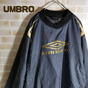 アンブロ UMBRO ナイロン プルオーバー 中綿 グレー