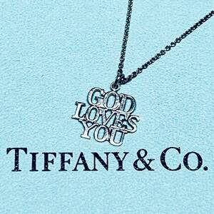 VINTAGE TIFFANY ヴィンテージ ティファニー GOD LOVES YOU チャーム ネックレス シルバー 1970年代 廃盤 廃番 ビンテージ オールド OLD