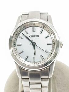 CITIZEN◆ECO-DRIVE/ソーラー腕時計/アナログ/ステンレス/ホワイト/シルバー/GN-4W-S