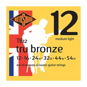 ロトサウンド ギター弦 1セット TB12 Tru Bronze Medium Light 12-54 アコースティックギター弦 ROTOSOUND