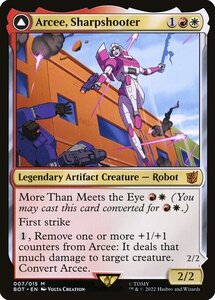 MTG ■金/英語版■ 《名射手、アーシー/Arcee, Sharpshooter》★ショーケースFOIL★ 兄弟戦争 BRO トランスフォーマー