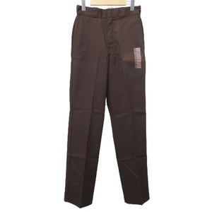 ディッキーズ Dickies 90s デッドストック ワークパンツ ヴィンテージ チノパン スリム USA製 W29L34 茶 ブラウン メンズ