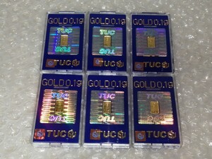 ★即決★本物★純金 インゴット 徳力本店 0.1g ゴールド GOLD 24K 金★6個セット No.235