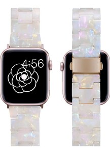 ER-142@CASTLELIFE Apple Watch バンド樹脂バンド レディス夏の色綺麗コンパチブル アップルウォッチバンド軽量 防水 スマホストラップ付き