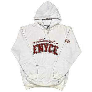 ENYCE エニーチェ ブランド レッドロゴ プルオーバーパーカー (ホワイト) (3XL) [並行輸入品]