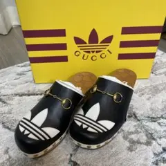 【新品未使用】GUCCI adidas クロッグサンダル ブラック　国内正規品