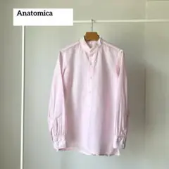 【EU製・美品】Anatomica バンドカラーシャツ Sアナトミカ シャツ