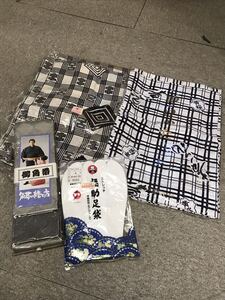 N 衣服】男性用浴衣セット！ 浴衣2点/帯1点/足袋1セット まとめて 和服 和装 メンズ 作業用 銭湯 温泉 湯上り 寝巻 部屋着 手芸 現状