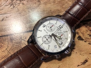 BK0316 本体美品 レア ヴィンテージ TISSOT ティソ SWISS MADE クロノグラフ デイト T461 純正Dバックル・ベルト クオーツ メンズ 腕時計