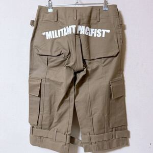 MILITANT PACIFISTミリタントパシフィストボンテージカーゴパンツ　日本製　コットン　ミリタリー