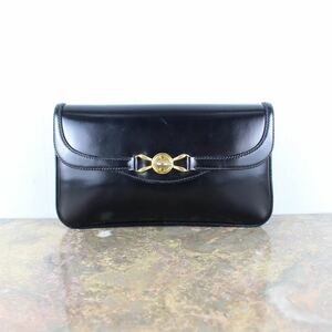VINTAGE GUCCI LOGO LEATHER CLUTCH BAG MADE IN ITALY/オールドグッチロゴレザークラッチバッグ