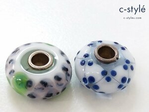 G218a [セット] TROLLBEADS トロールビーズ ガラスビーズ マルチカラー 柄 アクセサリー | ジュエリー N