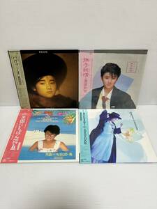 W566◎LP レコード 原田知世 tomoyo harada 帯付 クリア盤 3枚まとめて/NEXT DOOR/撫子純情 ポスター付き/パヴァーヌ/天国にいちばん近い島