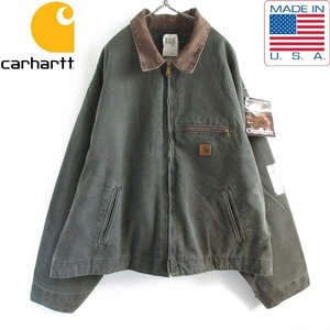 新品 00s USA製 carhartt デトロイト ジャケット MOS 5XL モス サンドストーン カーハート デッドストック ビンテージ D150-18-0001ZVW