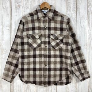 WOMENs M ウールリッチ 1970s ウールシャツ レディース Wool Shirt Ws ビンテージ 入手困難 WOOLRICH ブラウン系