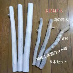 海の天然流木　美棒１本物カット６本セット　インテリア　DIY