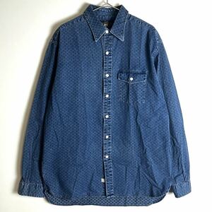 【希少】RRL INDIGO STRIPE SHIRT インディゴ ストライプ