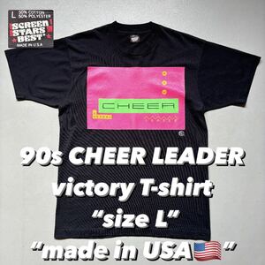 90s CHEER LEADER victory T-shirt “size L” “made in USA” 90年代 チア ビクトリーTシャツ アメリカ製 USA製 ビンテージTシャツ