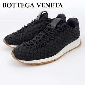 極美品 ボッテガヴェネタ スニーカー イントレチャート BOTTEGA VENETA ボッテガべネタ ボッテガ 37.5 37 1/2 24.5 黒 ブラック レディース