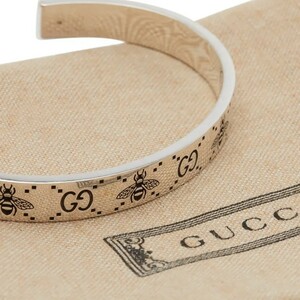 ◆新品/正規品◆【GUCCI】グッチ GG＆ビー(ハチ) モチーフ バングル ブレスレット シルバー 専用BOX・保存袋・紙袋付き！ プレゼントにも◎