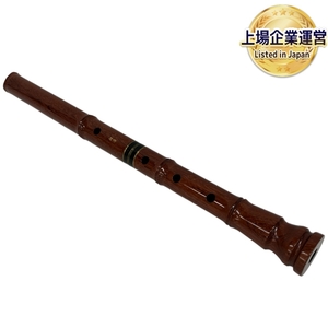 松濤 銘木 尺八 1尺8寸 和楽器 木管楽器 笛 中古 S9408921