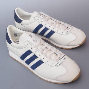 デッド!! 希少!! 新品 US 10 / 27cm 日本企画 2024年製 adidas カントリー COUNTRY OG W 白ｘ青 レザー 天然皮革 