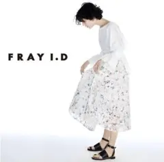 FRAY I.D レースプリーツスカート プリントスカート size0