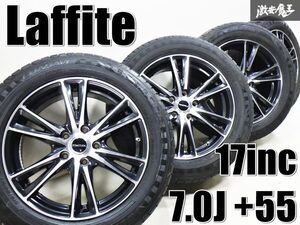 Laffite 17インチ 7J +55 5穴 PCD114.3 ホイール 215/60R17 CH-R MPV オデッセイ アコード ヴェゼル