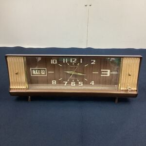 Yn483 東京時計 オルゴール置時計 幻想即興曲 NO.1684 サンバー TOKYO CLOCK 昭和レトロ アンティーク 目覚まし 動作確認済 中古