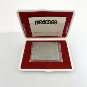 ●○N296/ MEXICO 68 メキシコ オリンピック 銀製記念メダル 銀 銀製記念プレート ケース付き○●