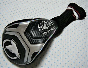 ホンマ/本間ゴルフ　HONMA　TOUR WORLD 727　ゴルフ用純正ヘッドカバー【１番ウッド／ドライバー用】　黒系　460CCヘッド対応　 合成皮革製