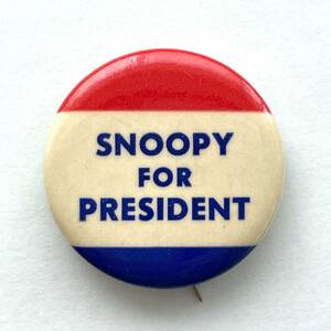 【Vintage】SNOOPY FOR PRESIDENT バッジ 藤原ヒロシ スヌーピー FRAGMENT トリコロール 初期