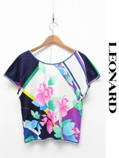 S278/LEONARD カットソー ブラウス バックリボン 花柄