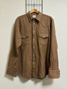［Calvin Klein Jeans］カルバンクライン　ネルシャツ 茶系　L Y2329
