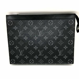 LOUIS VUITTON ルイヴィトン 【5148D】 ポシェット・ヴォワヤージュ M61692 モノグラム・エクリプス ブラック メンズ セカンドバッグ