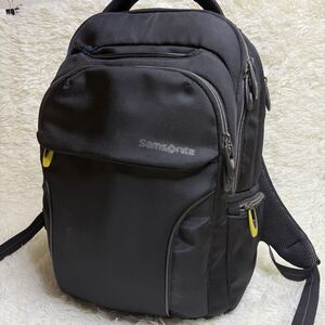 【入手困難】サムソナイトSamsoniteリュックサックブリーフケース A4 2way レザー ブラック黒メンズ レディース 大容量 バックパック