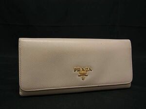 PRADA プラダ サフィアーノレザー 二つ折り 長財布 ウォレット 札入れ 小銭入れ カード入れ レディース ライトピンク系 DG4750