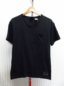 Schott　ショット　Tシャツ　メンズS　黒　ロゴTシャツ　半袖カットソー　半袖シャツ　ライダースシャツ　半袖ウエア　07242