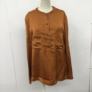 Chloe 36 クロエ シャツ、ブラウス 長袖 長袖シャツ ノーカラーシャツ カジュアルシャツ Shirt Blouse 茶 / ブラウン / 10109012