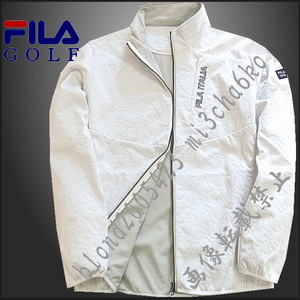 ■新品【FILA GOLF】フィラゴルフ 3層ボンディング 防風 高保温 フルZIP ジャケット■WH/3L(XXL)