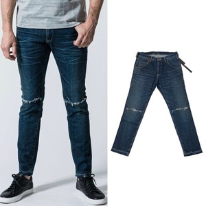 21SS限定 新品3.6万 wjk Ripped Wash Slim Jeans　デニム パンツ ジーンズ　　　AKM ジュンハシモト 1piu1uguale3