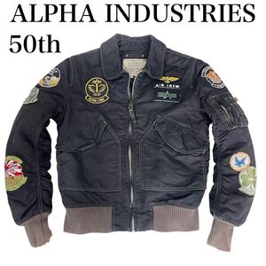 【50th 限定品】ALPHA INDUSTRIES アルファインダストリーズ CWU-45/P 50周年　コート　メンズ　ワッペン　旭日旗 フライトジャケット