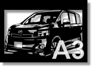 トヨタ(TOYOTA) VOXYの切り絵　【A3サイズ】[C3-064]