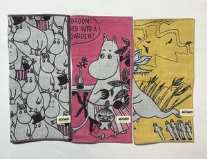 ♪新品♪MOOMIN・ムーミン／ガーゼハンカチ3枚セット【リトルミイ ミー・ママパパ】ぴんく・イエロー