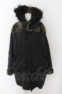 MILKBOY / FUR ARMY COAT ブラック O-24-04-30-1016-MB-CO-IG-ZT-C045