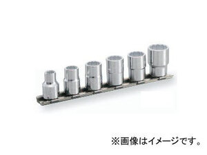 トネ/TONE 9.5mm（3/8”） ソケットセット（12角・ホルダー付） 6点 品番：HD306